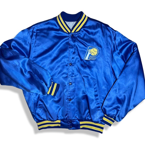 American Vintage Other - Rare 80s Made In USA Swingster Indiana Pacers Satin Bomber Jacket SIZE: L